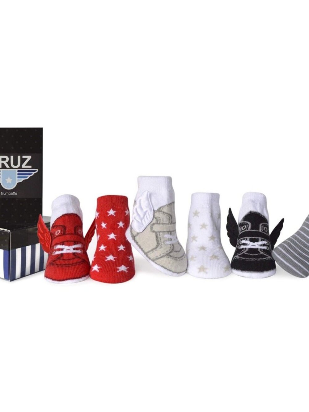 Trumpette Baby Boys Skid-Proof Socks Set - 6 Pairs, Multi Color, 0-12 Months
